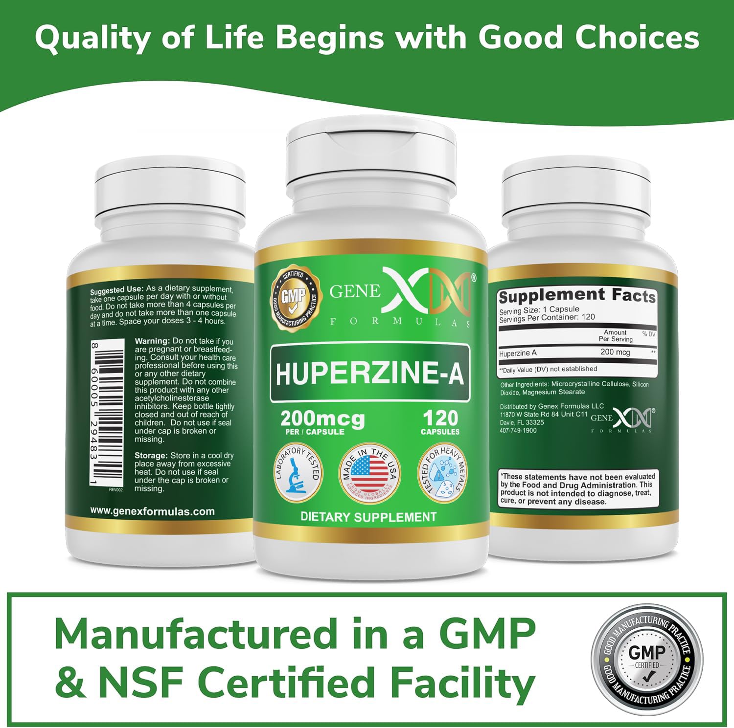 Genex Huperzine A 200mcg (120 Caps) – Nootropic Support