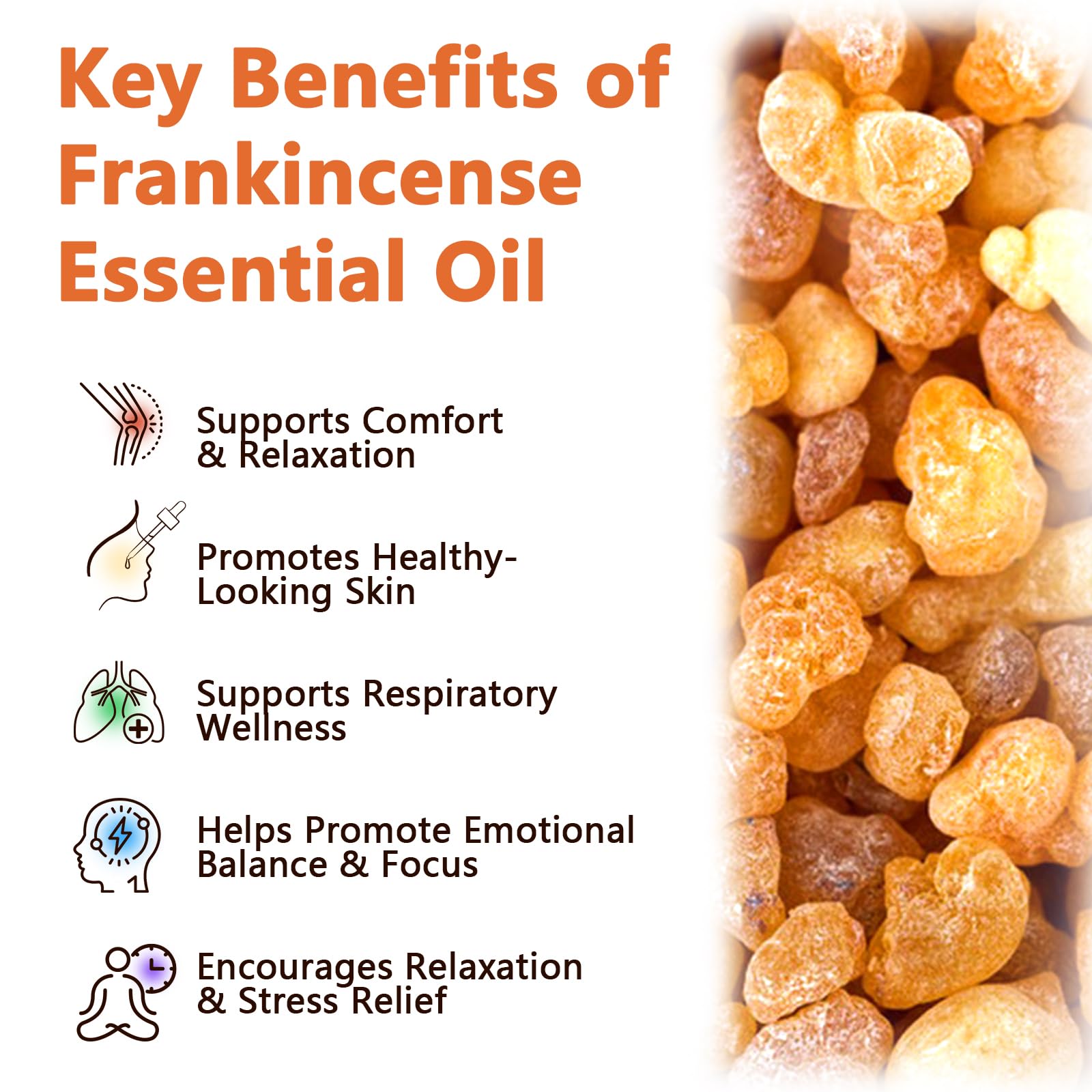 Pure Frankincense Essential Oil 60ml | 100% Natural Therapeutic Grade for Skin & Aromatherapy