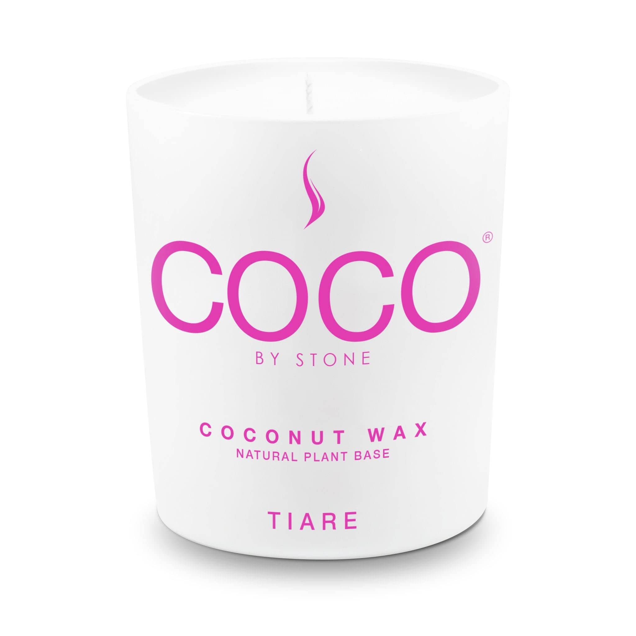 COCO by Stone 11oz Candle – Coconut Apricot Wax, Tiare Scent, Vegan & Clean Burning