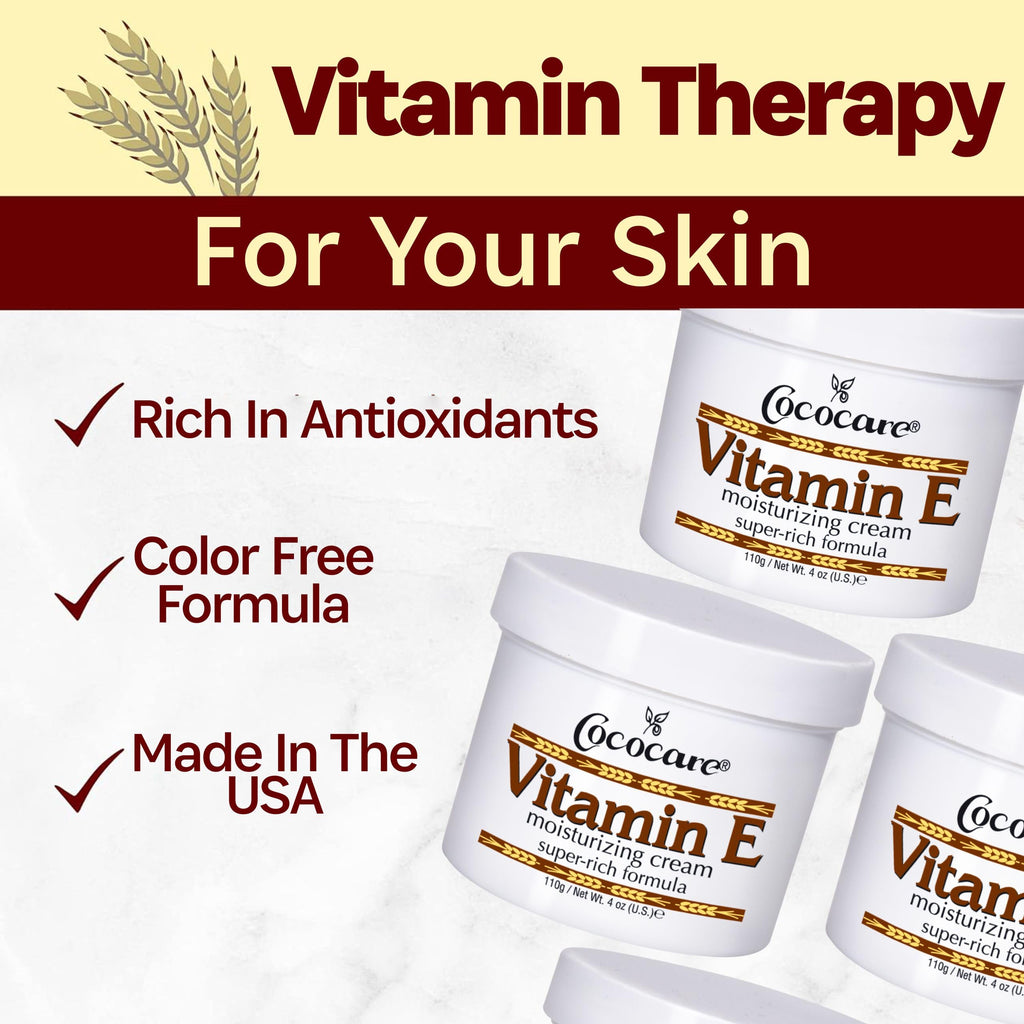 Cococare Vitamin E Super Rich Formula Moisturizing Cream 4 oz - Hydrating Skin Moisturizer