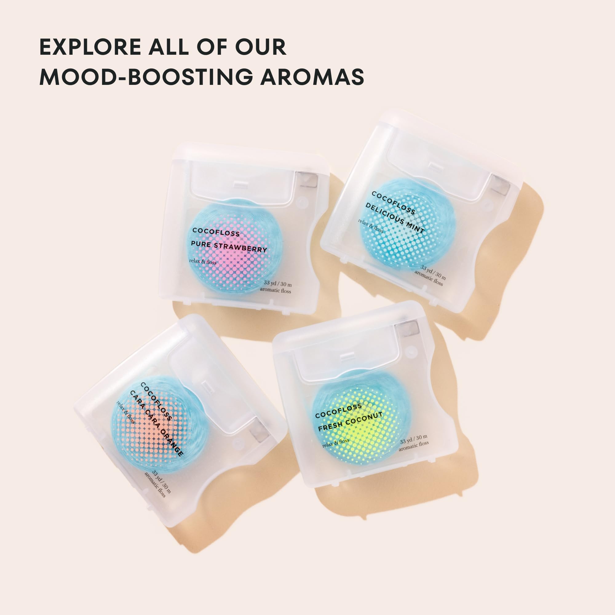 Cocolab Woven Dental Floss – Dentist-Designed, Coconut Scent, Waxed & Expanding Vegan String Floss (33 yd)