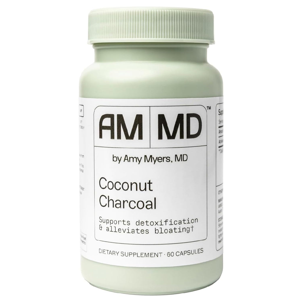 Coconut Charcoal Capsules – The Myers Way Protocol | Activated Charcoal for Gas & Toxin Support | 60 Capsules