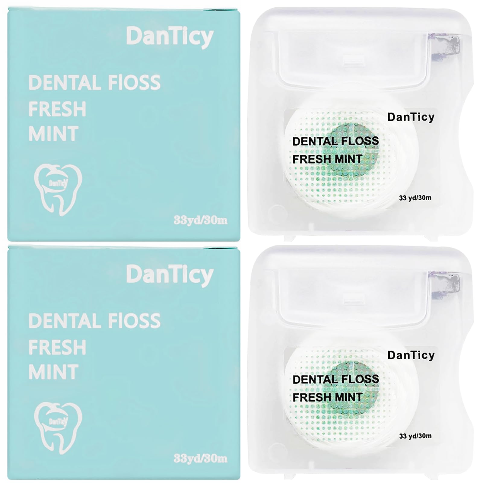 Coconut Oil Dental Floss for Wide Spaces – Implants, Bridges, Braces | Mint, Waxed