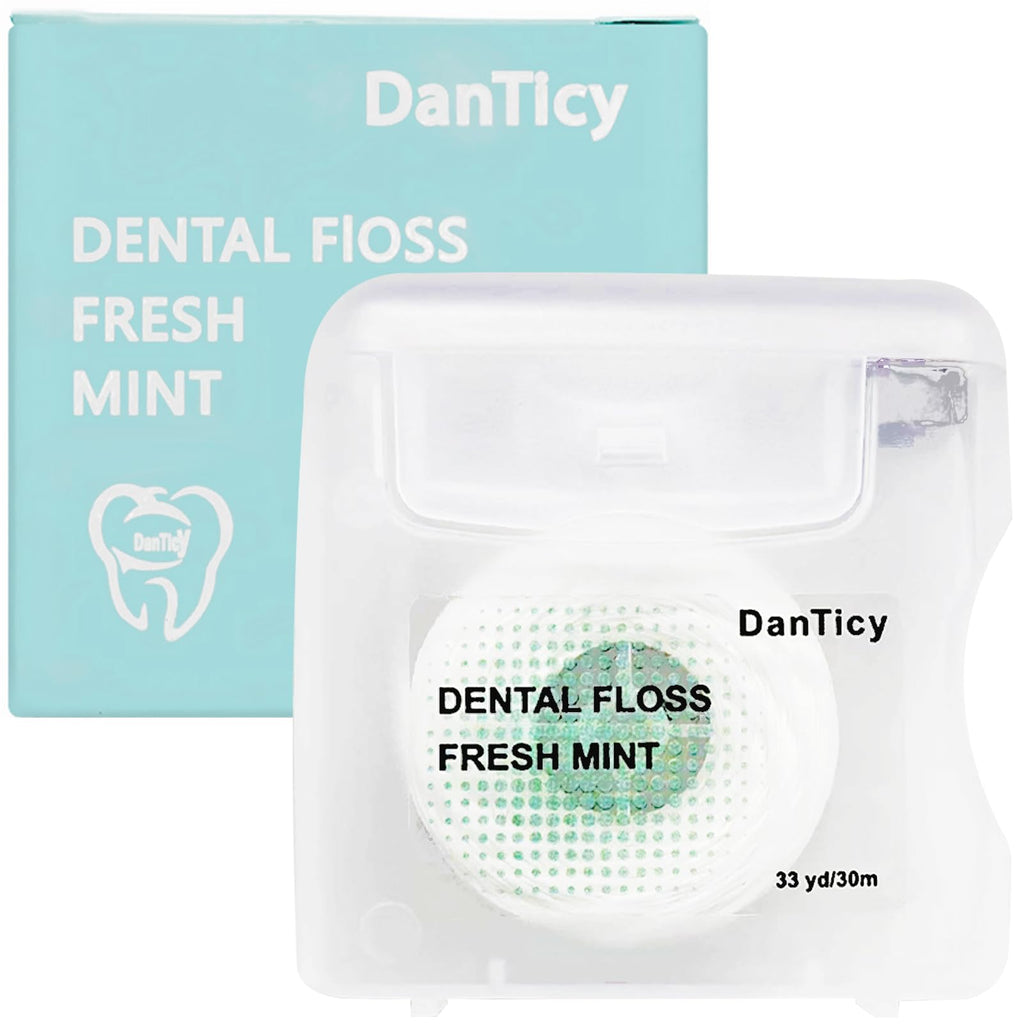 Coconut Oil Dental Floss for Wide Spaces – Mint, Waxed, Expands on Contact (Implants, Bridges, Braces)