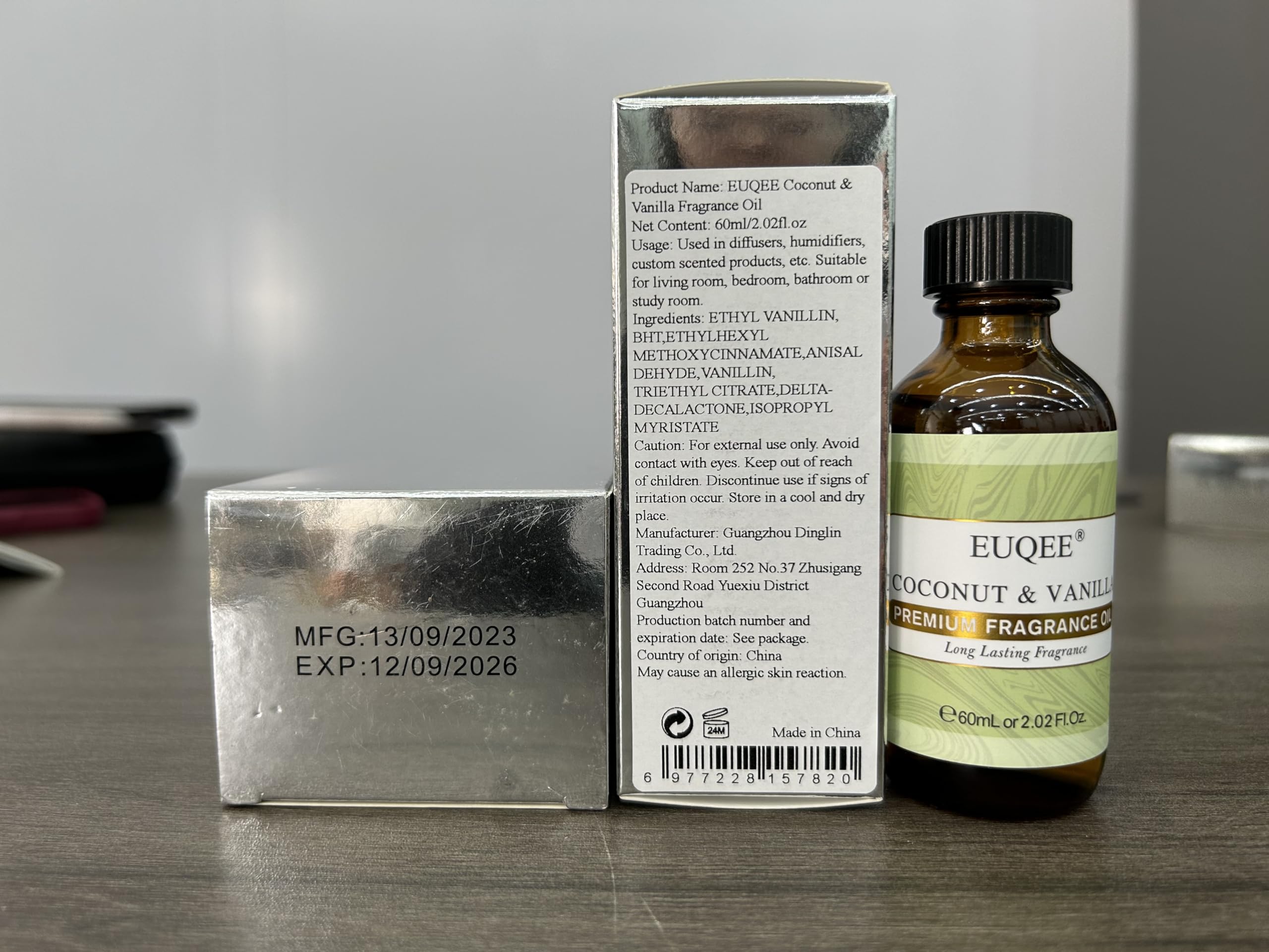 Coconut & Vanilla Fragrance Oils - Premium Essential Oils with Glass Dropper (60 ml / 2.02 fl oz) for Diffusers, Candles & Soaps