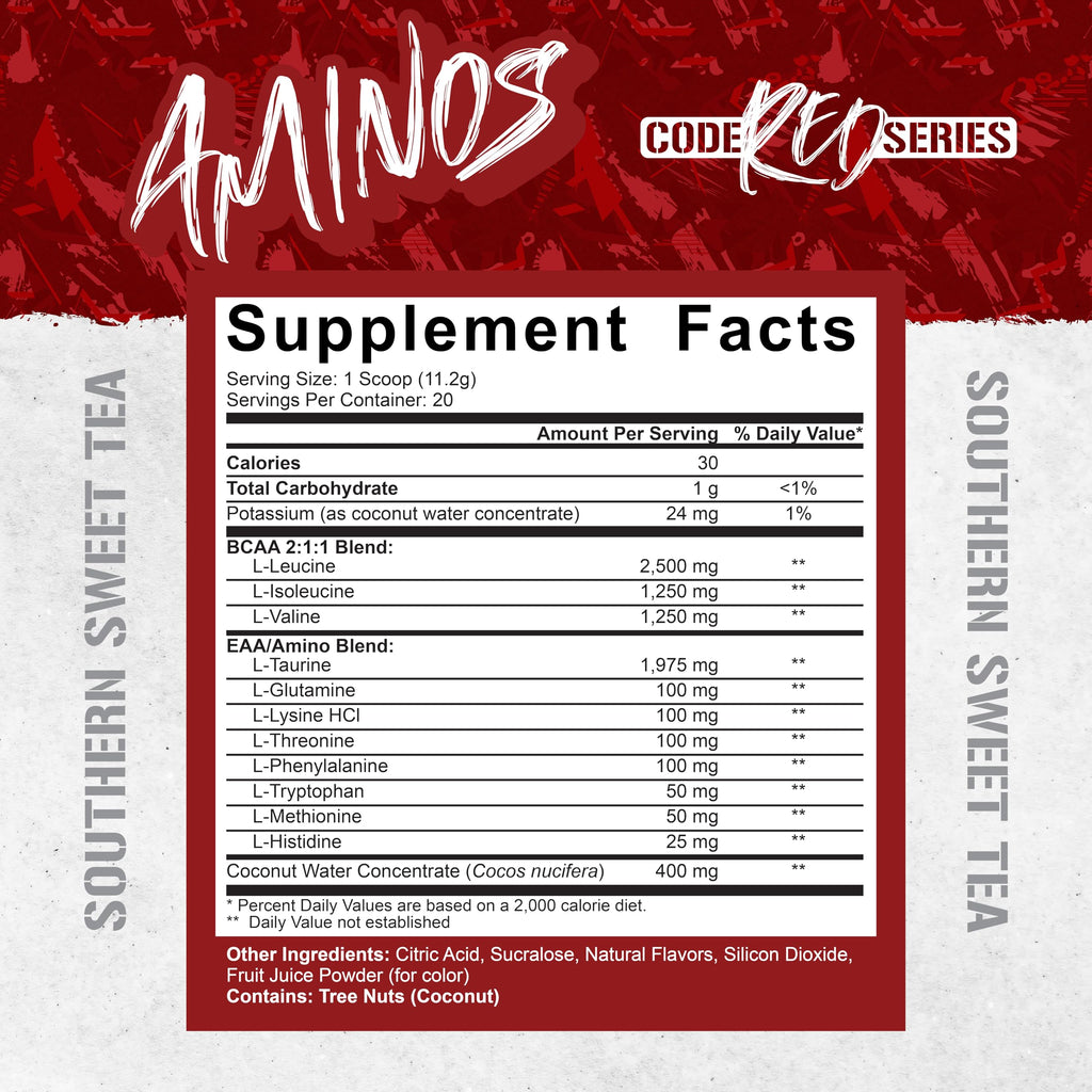 Code Red Aminos BCAA & EAA – Post-Workout Recovery Powder | 5% Nutrition