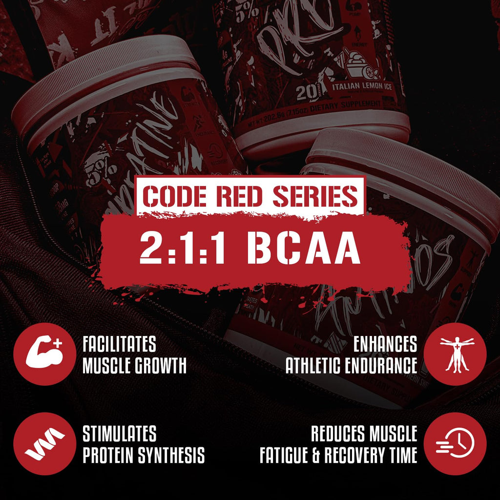 Code Red Aminos BCAA & EAA – Post-Workout Recovery Powder | 5% Nutrition