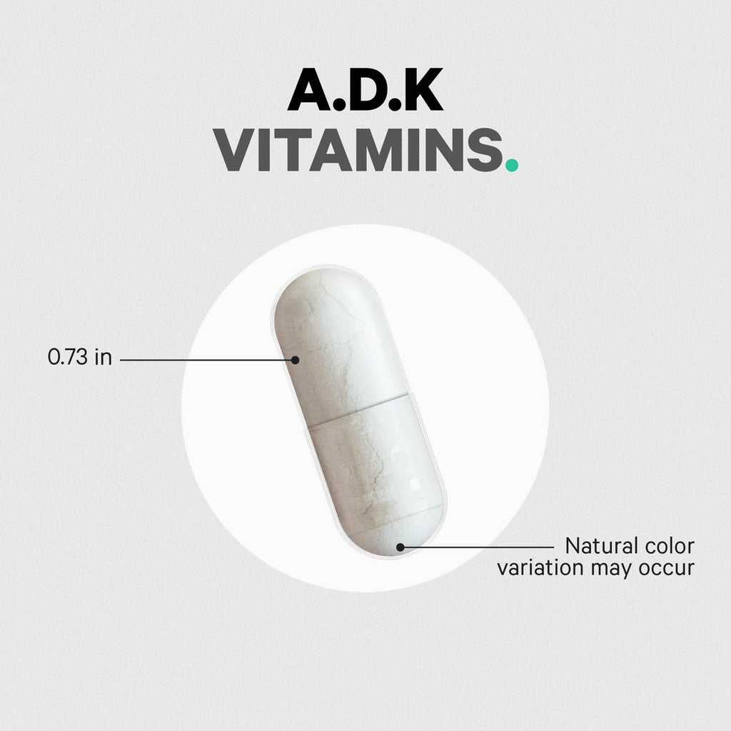 Codeage ADK Vitamins+ | Essential A, D3 5000 IU, K1 & K2 (MK4 & MK7) - 6-Month Supply | 180 Capsules | Non-GMO, Gluten-Free