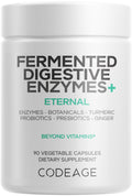 Codeage Fermented Digestive Enzymes - 3-Month Supply (90 Capsules) with Probiotics & Botanicals