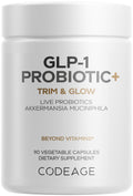 Codeage GLP-1 Probiotic+ | Live Probiotics with Akkermansia, Clostridium & Bifidobacterium | 90 Capsules