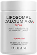 Codeage Liposomal Calcium AKG Supplement - Calcium Alpha-Ketoglutarate | 2-Month Supply | 60 Capsules | Non-GMO & Gluten-Free