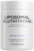 Codeage Liposomal Glutathione 1000 mg – High-Potency Reduced L-Glutathione, Liposomal Delivery, 60 Capsules