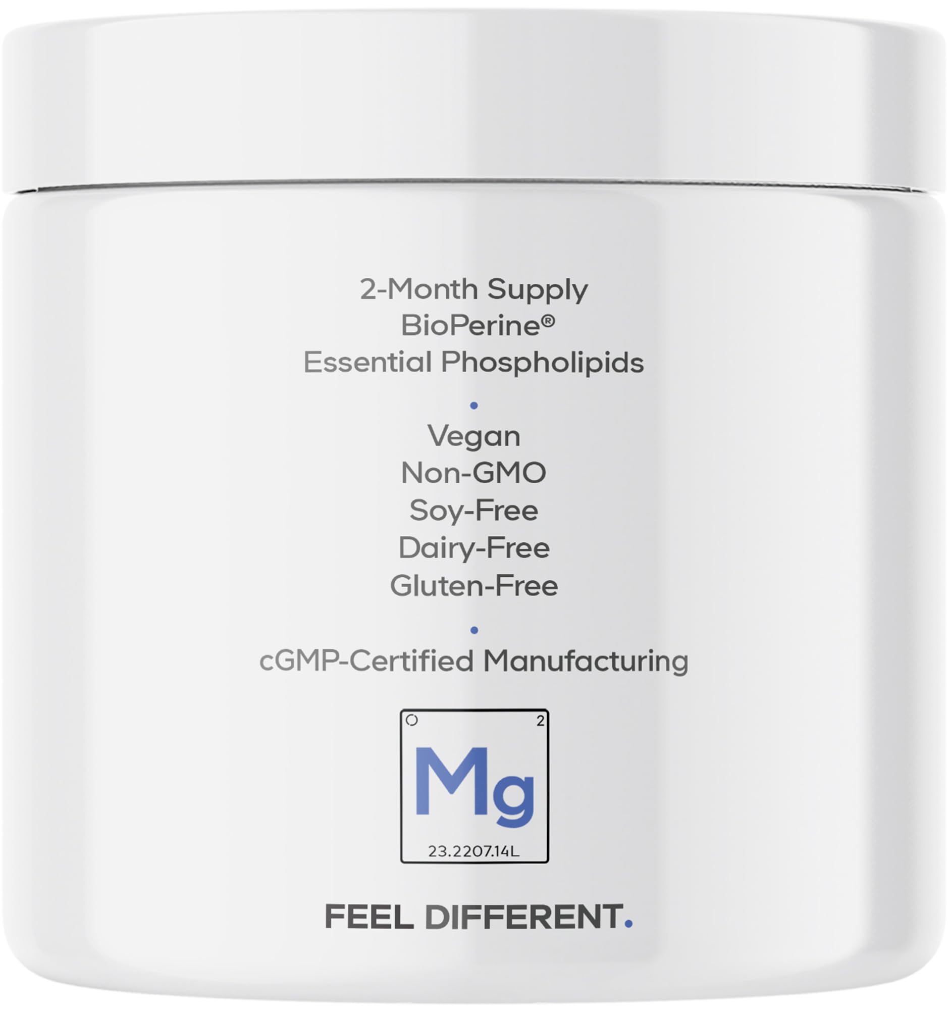 Codeage Liposomal Magnesium Glycinate Supplement – 2-Month Supply, 240 Count, BioPerine, Non-GMO Vegan