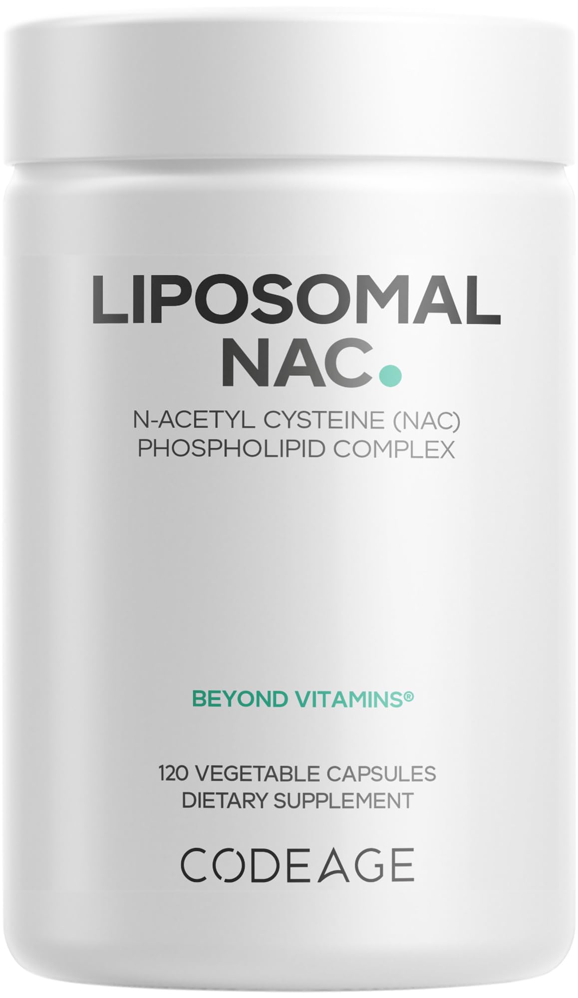 Codeage Liposomal NAC – N-Acetyl L-Cysteine, 120 Capsules (2-Month Supply)