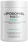 Codeage Liposomal NAD+ Supplement - 500 mg per Serving | Vegan, Non-GMO | 60 Capsules