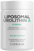 Codeage Liposomal Urolithin A 500mg + Resveratrol | Vegan, Keto, Non-GMO