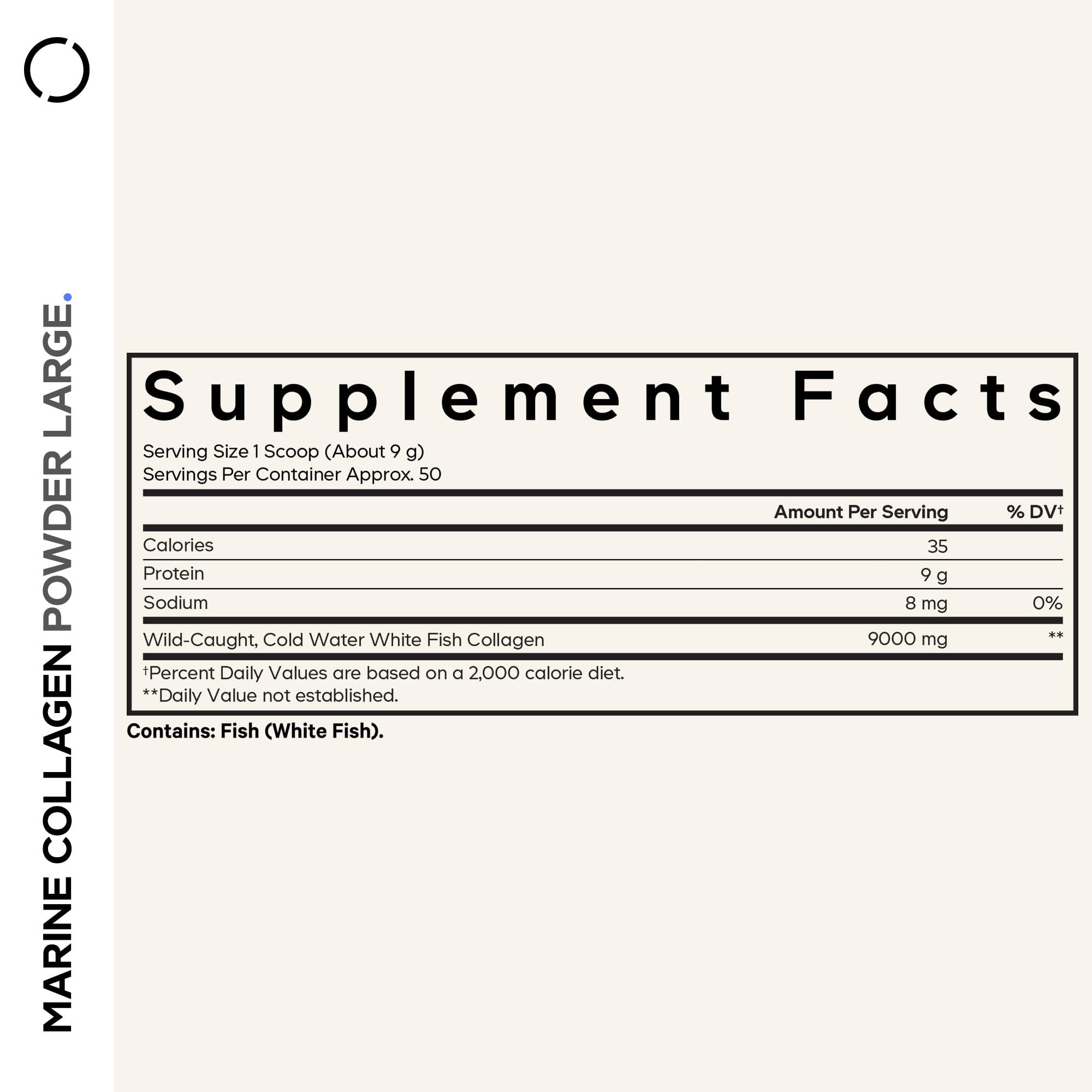 Codeage Marine Collagen Powder | Wild-Caught Fish Collagen, Type I & III, 15.87 oz
