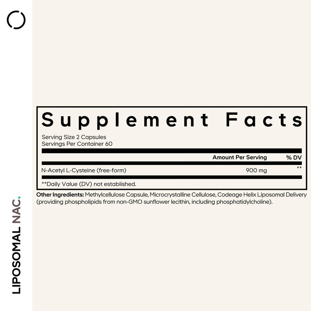 Codeage Liposomal NAC – N-Acetyl L-Cysteine, 120 Capsules (2-Month Supply)
