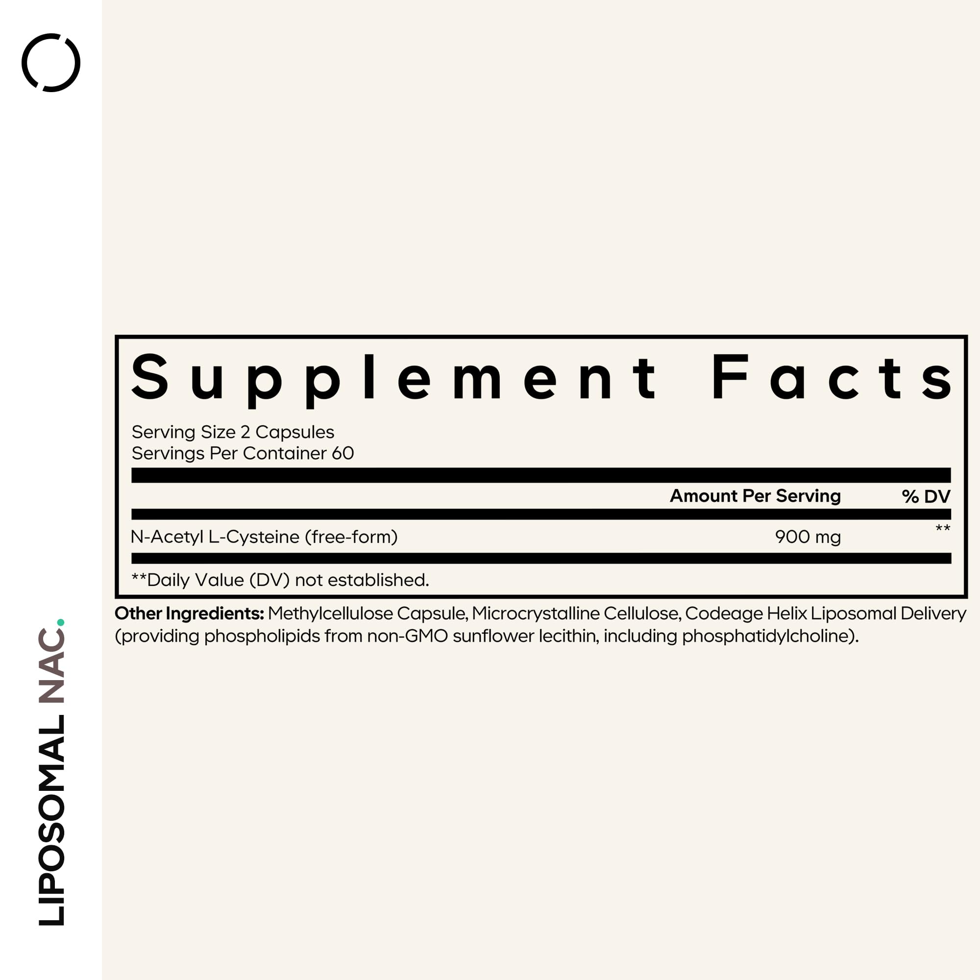 Codeage Liposomal NAC – N-Acetyl L-Cysteine, 120 Capsules (2-Month Supply)