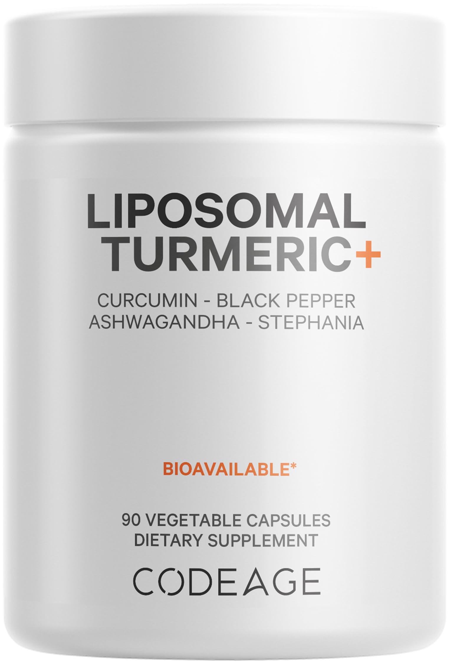 Codeage Organic Turmeric Supplement - 95% Curcumin, Liposomal Fermented Botanicals, 90 Capsules