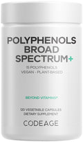 Codeage Polyphenols Broad Spectrum Supplement - 120 Capsules | Non-GMO, Vegan