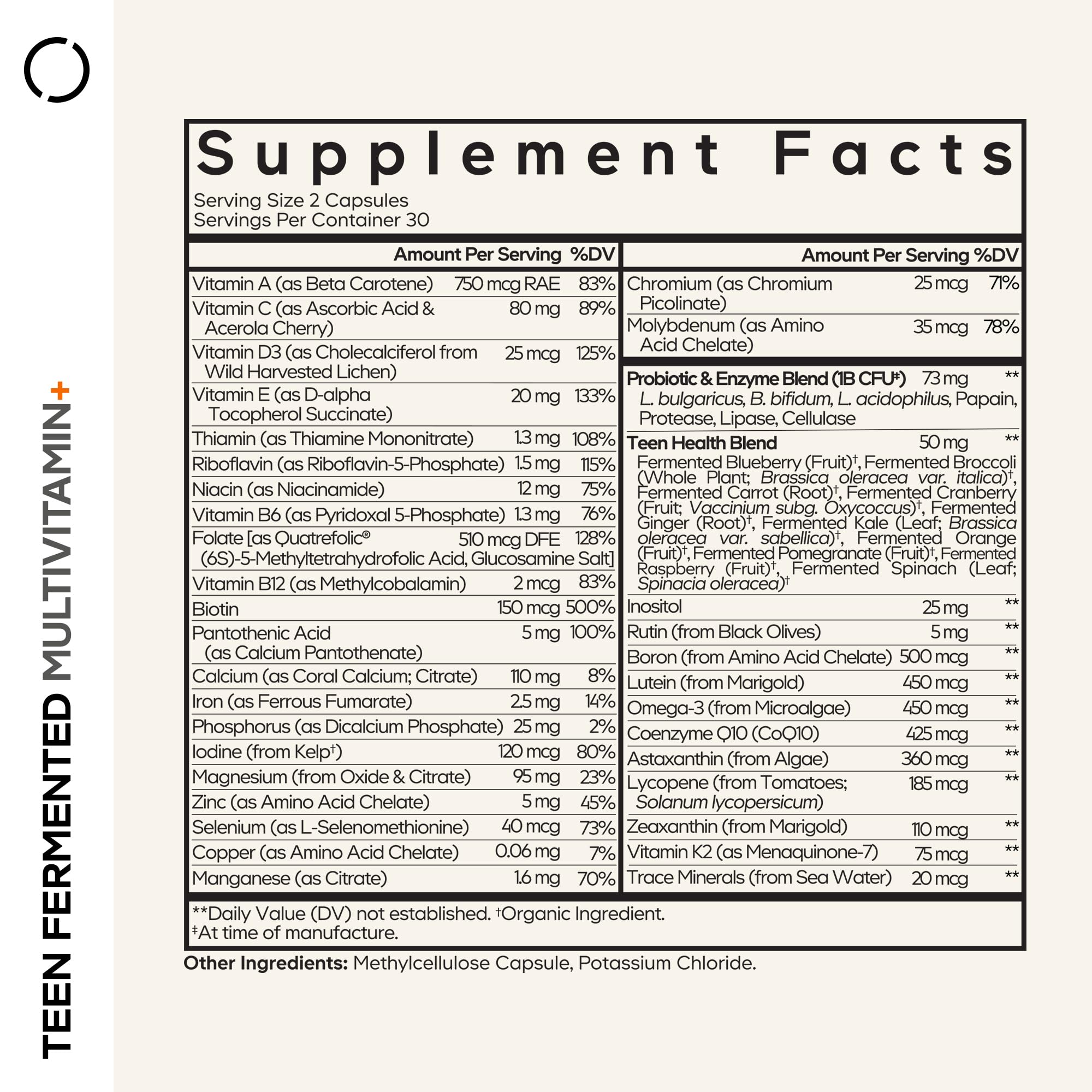 Codeage Teen Multivitamin - Daily Teen Vitamins with Omega-3 (2 Pack)