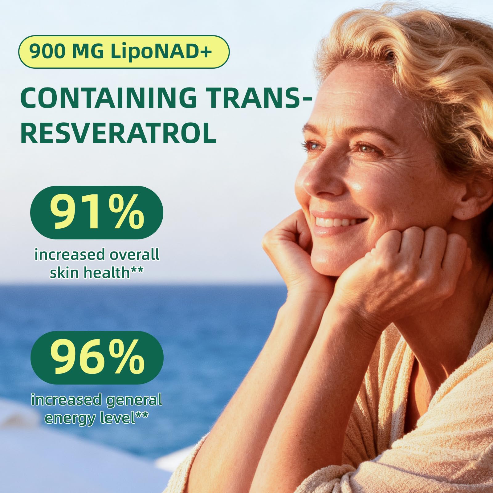 CodinAgrin NAD+ Supplement with Resveratrol 900mg | Cellular Energy, Anti-Aging & Mental Clarity | Non-GMO, Vegetarian | 100 Capsules