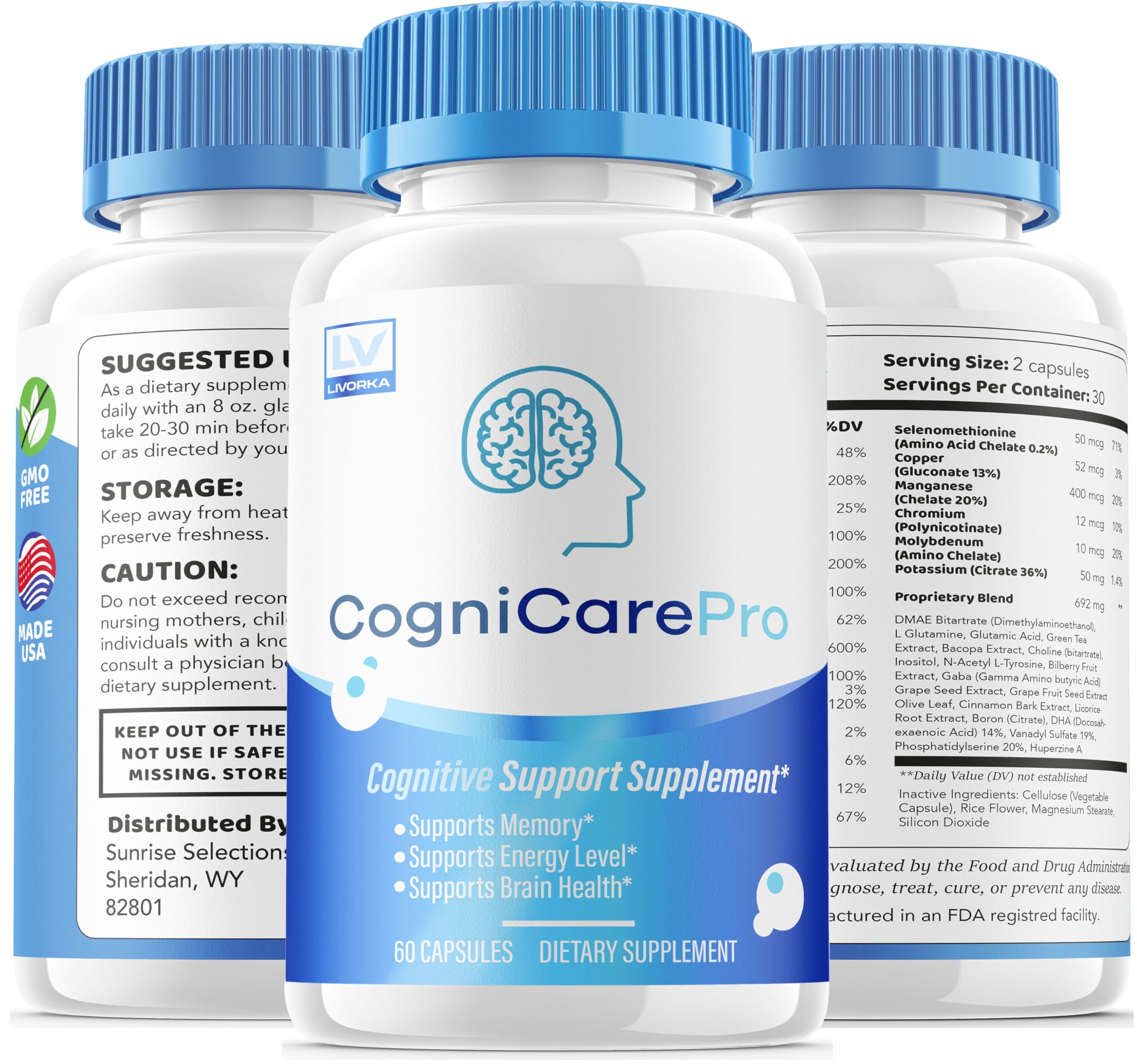 (3 Pack) Cognicare Pro Capsules – 180 Count for 3 Months