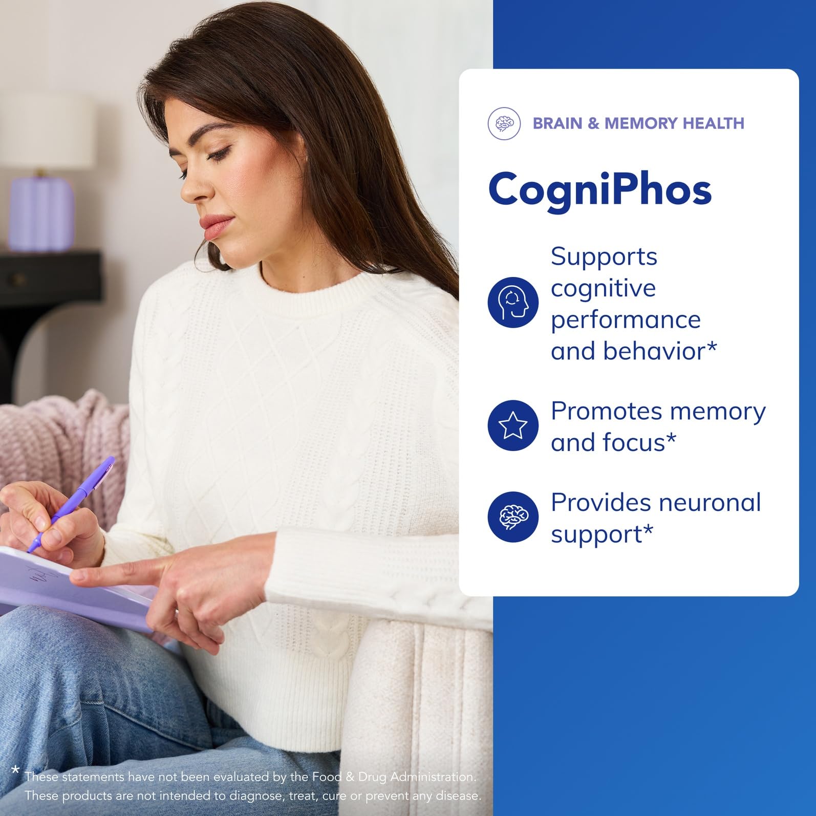 Pure Encapsulations CogniPhos | Neuronal Support for Cognitive Performance & Behavior | 120 Capsules
