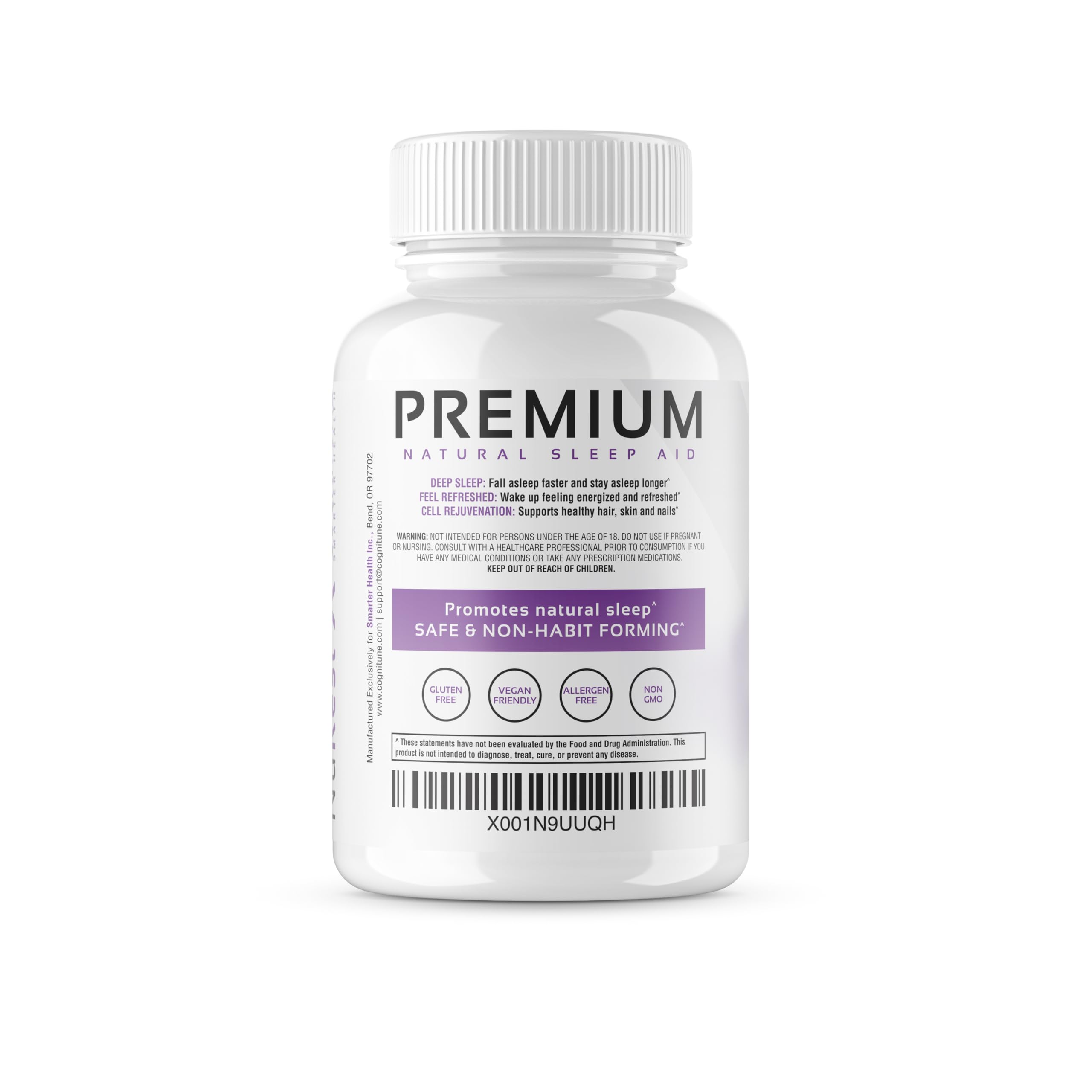 CogniTune Natural Sleep Supplement - Non Habit Forming, Non Drowsy