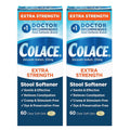 Colace Extra Strength Stool Softener – Gentle Relief, #1 Doctor-Recommended, 250 mg Docusate (Pack of 2)