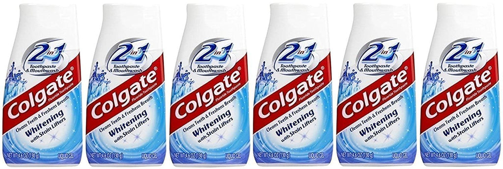 Colgate 2-in-1 Whitening Toothpaste with Stain Lifters 4.6 oz (6-pack)
