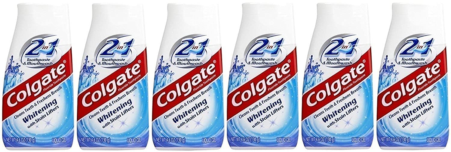 Colgate 2-in-1 Whitening Toothpaste with Stain Lifters 4.6 oz (6-pack)
