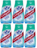 Colgate 2 in 1 Toothpaste Mouthwash Whitening Icy Blast 4.6 oz Tubes Pack of 6