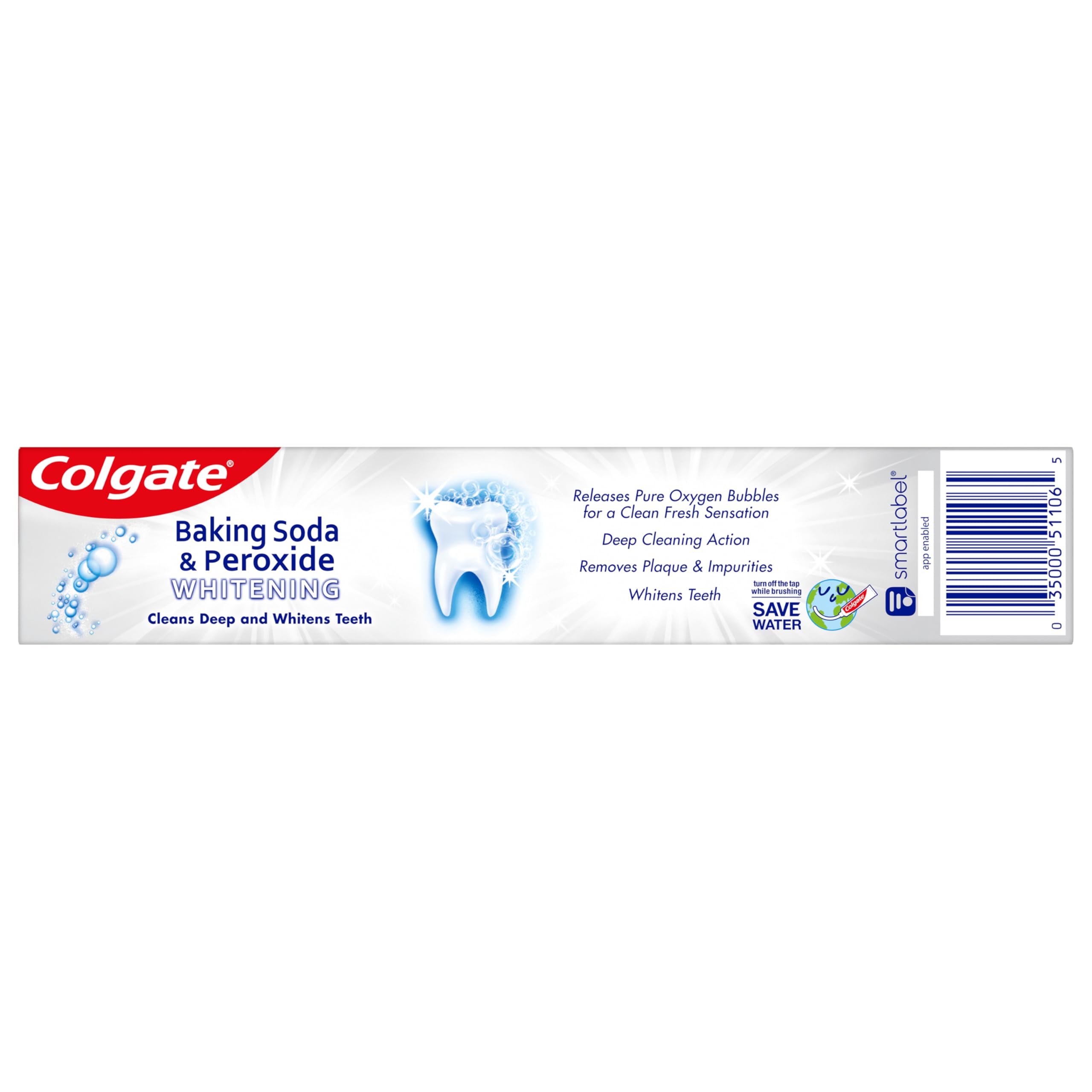 Colgate Baking Soda & Peroxide Toothpaste – Whitening, Brisk Mint, 2.5 oz (6 Pack)