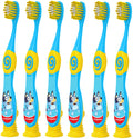 Colgate Bluey Toothbrush for Kids 2-5 | Extra Soft Bristles | Suction Cup | Pack of 6