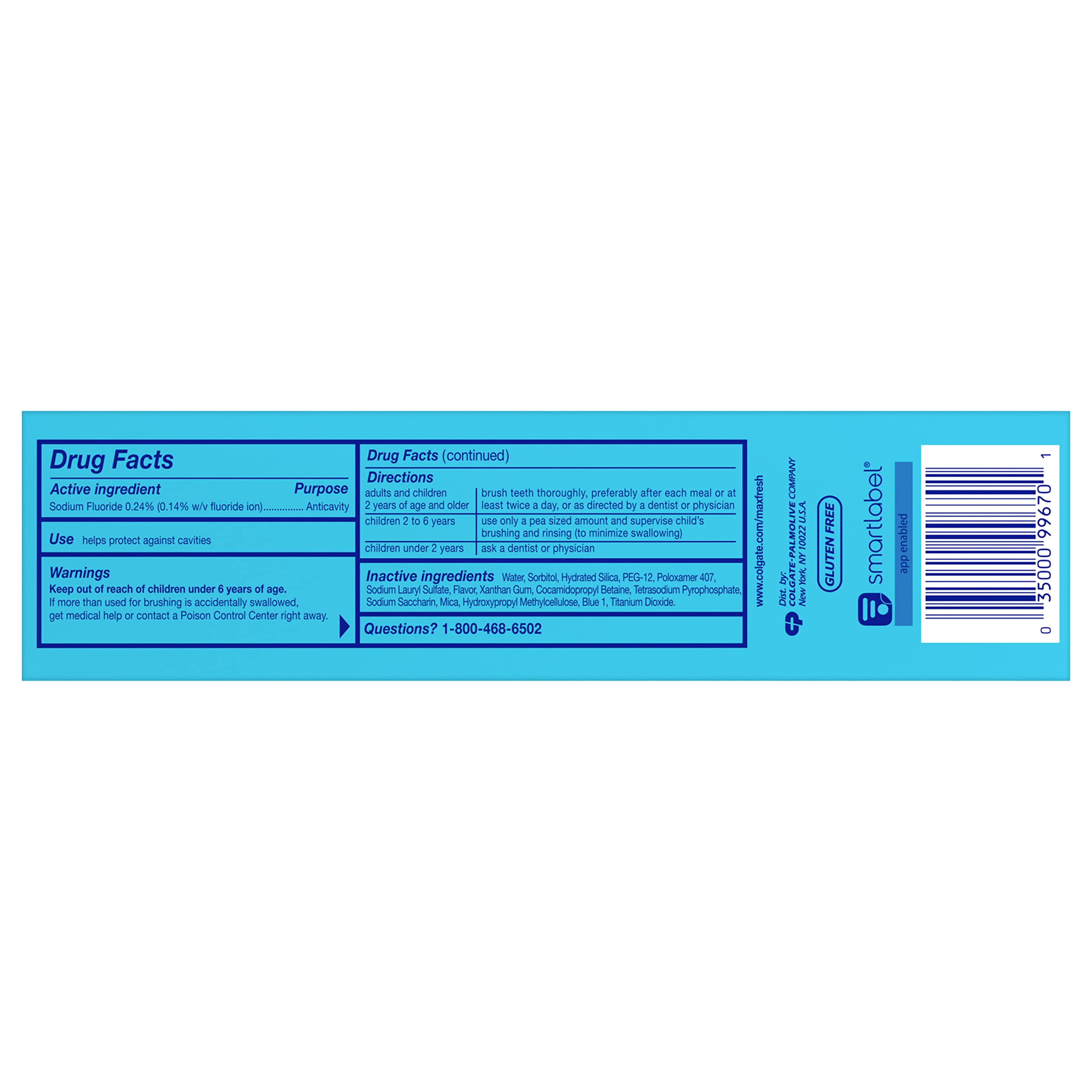 Colgate Max Clean Whitening Foaming Toothpaste – Fluoride, Mint, 6 oz, 4 Pack
