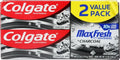 Colgate Max Fresh Toothpaste + Charcoal Mint – 6 oz, 2-Pack
