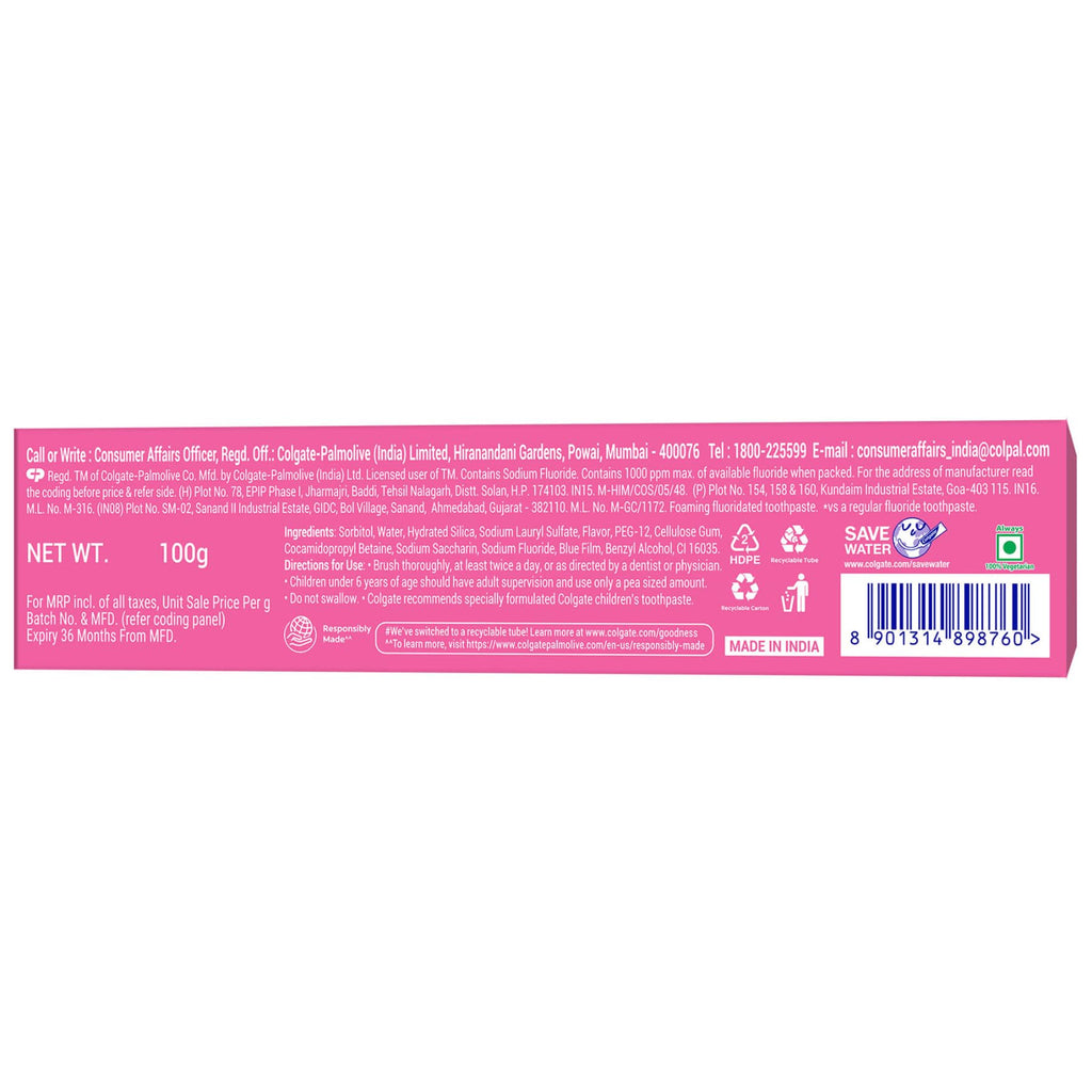 Colgate MaxFresh Watermelon Blast Gel Toothpaste – Ultrafreeze, Cooling Crystals, 100g | Vegan & Gluten-Free