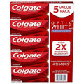 Colgate Optic White Advanced Teeth Whitening Toothpaste – Sparkling White 4.2 oz, 5 Pack (Total 21 oz)