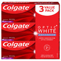 Colgate Optic White Advanced Vibrant Clean Toothpaste – 3.2 oz, 3-Pack