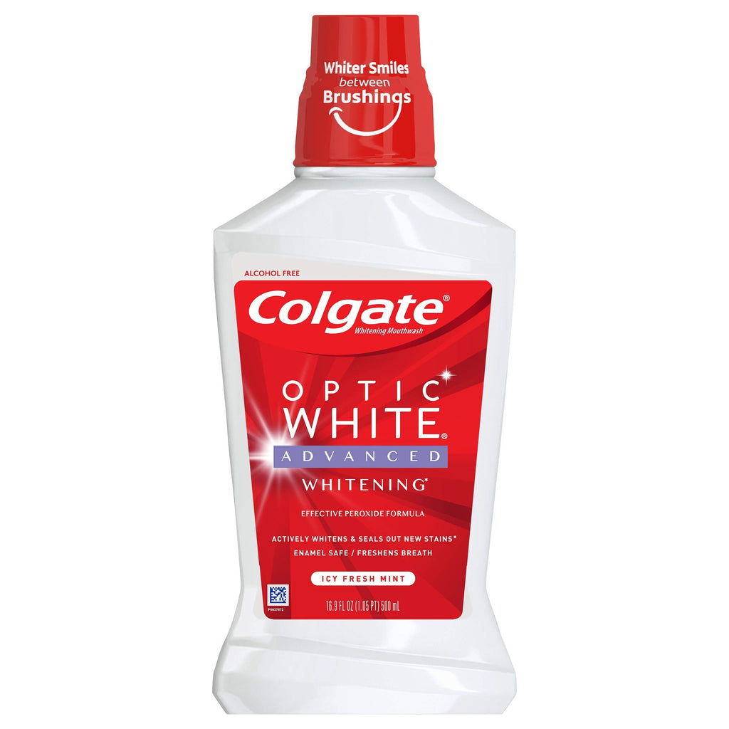 Colgate Optic White Whitening Mouthwash – Fresh Mint, 473 mL (16 fl oz)
