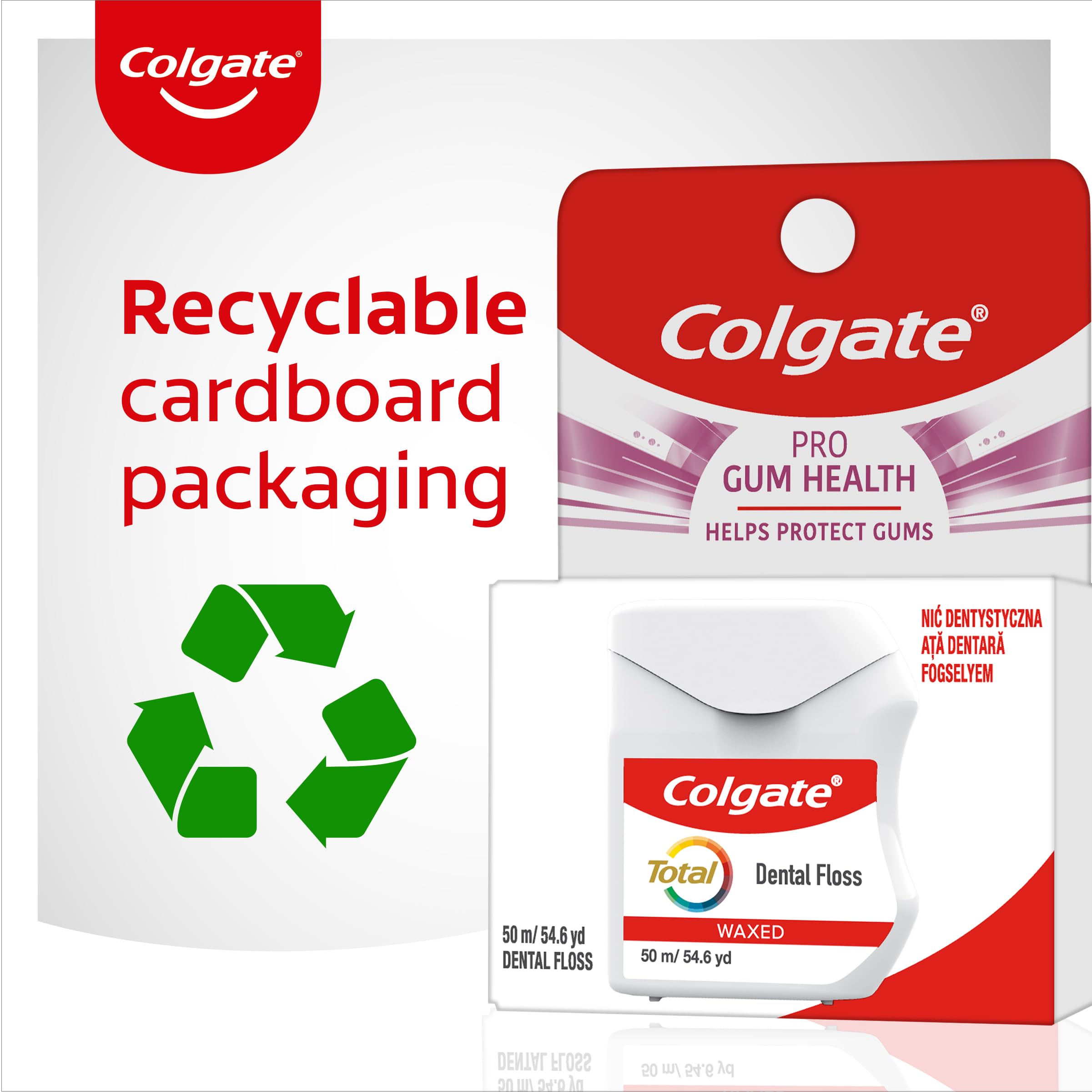 Colgate Pro Gum Health Interdental Floss 25m – Waxed, Reduces Plaque & Improves Gum Health