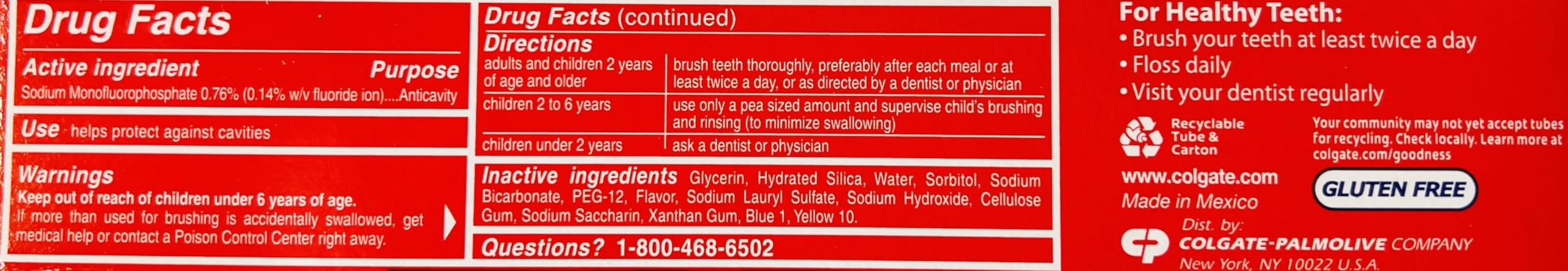 Colgate Sparkling White Whitening Toothpaste, Mint - 4 oz (6 Pack)