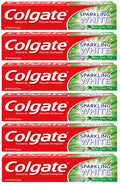Colgate Sparkling White Whitening Toothpaste, Mint - 8 oz (6 Pack)