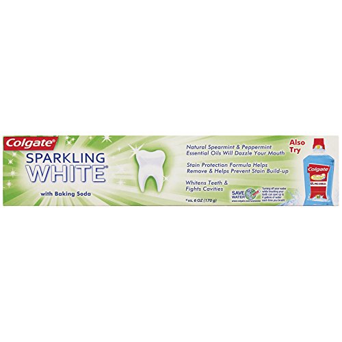 Colgate Sparkling White Whitening Toothpaste, Mint - 8 oz (6 Pack)