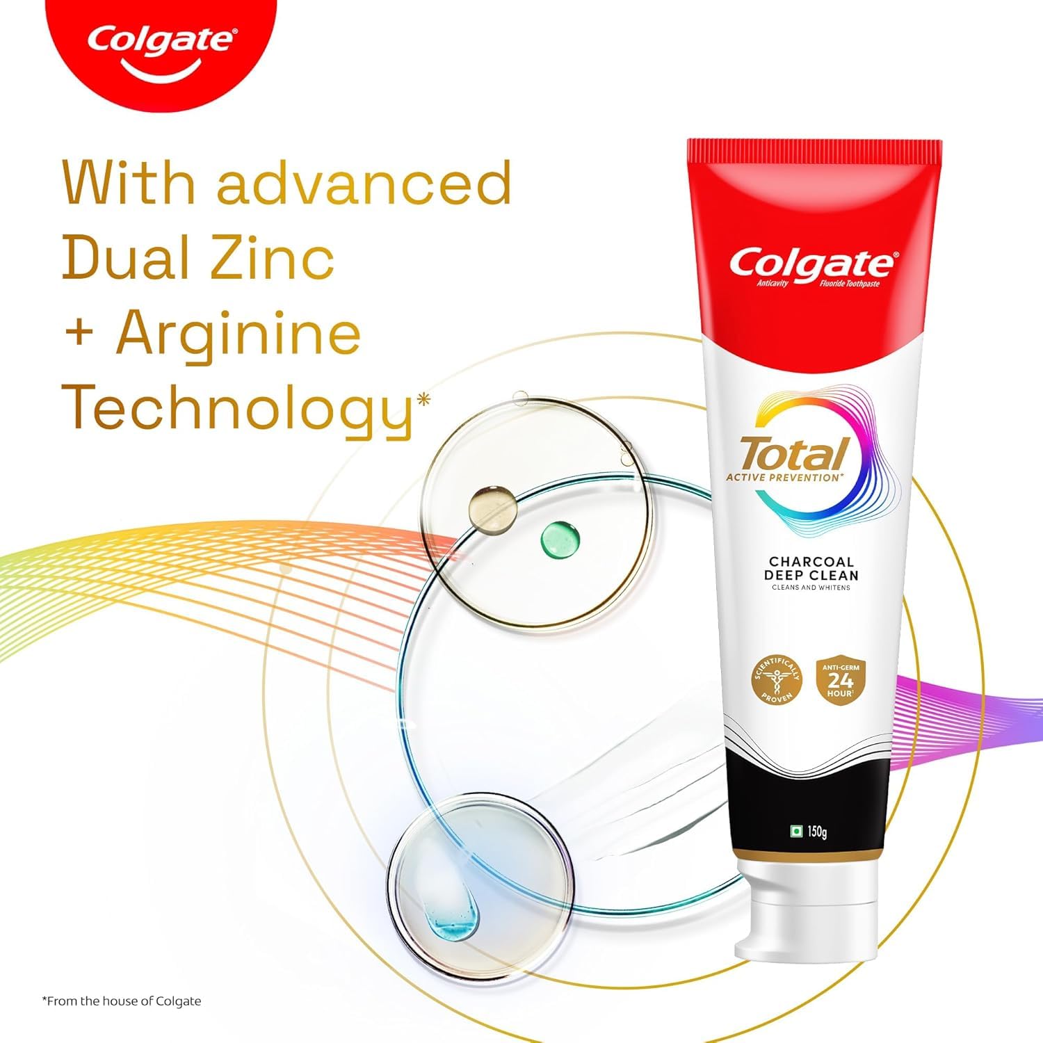 Colgate Total Charcoal Deep Clean Toothpaste 150 g - Whitening and Fresh Breath