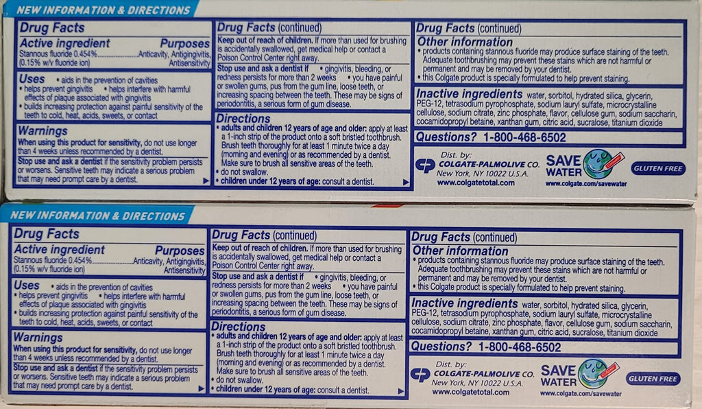 Colgate Total Clean Mint Toothpaste 3.3 oz - 2-Pack (6.6 Fl Oz)