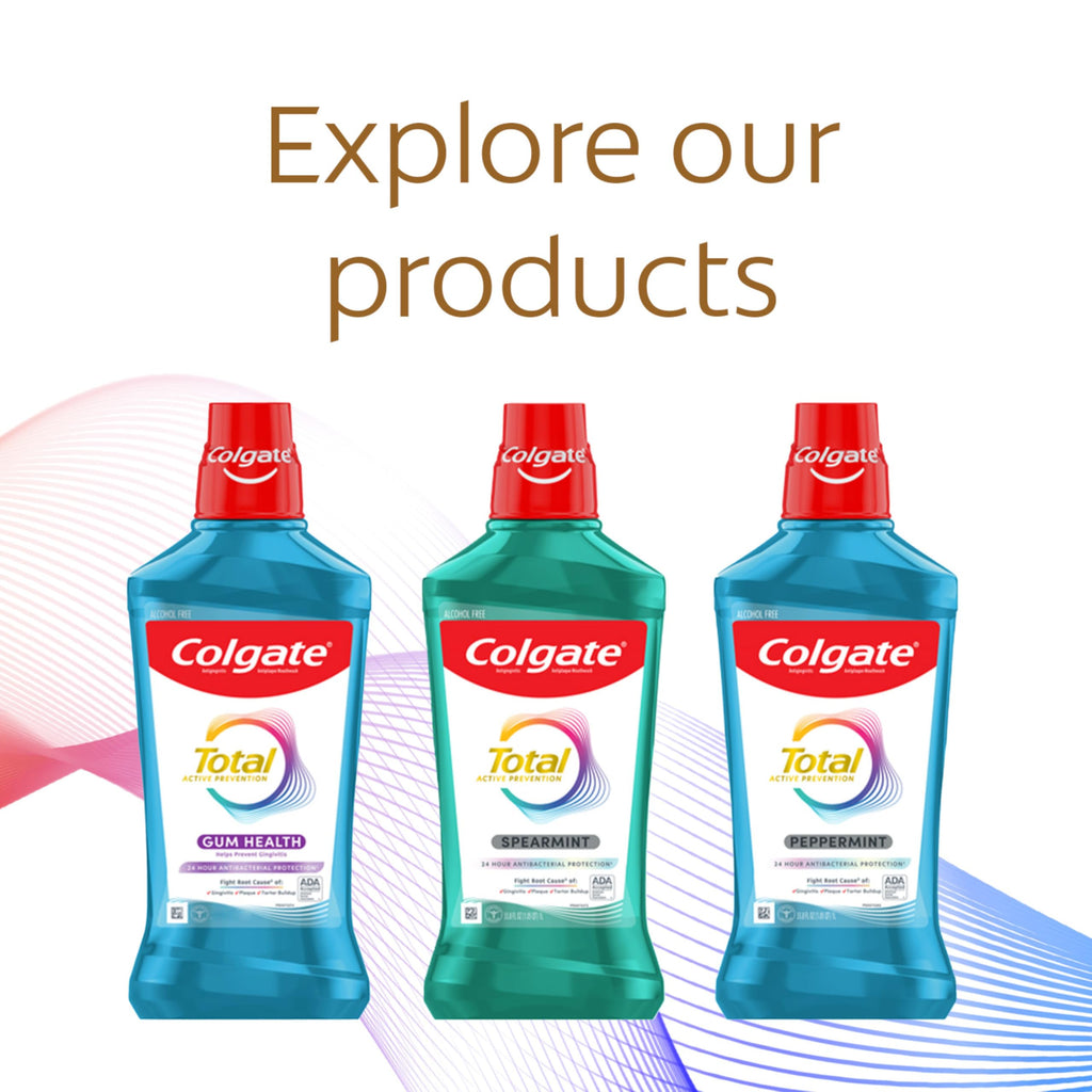 Colgate Total Alcohol Free Mouthwash – Peppermint, 1.0 L | No Alcohol, Gingivitis & Plaque Protection