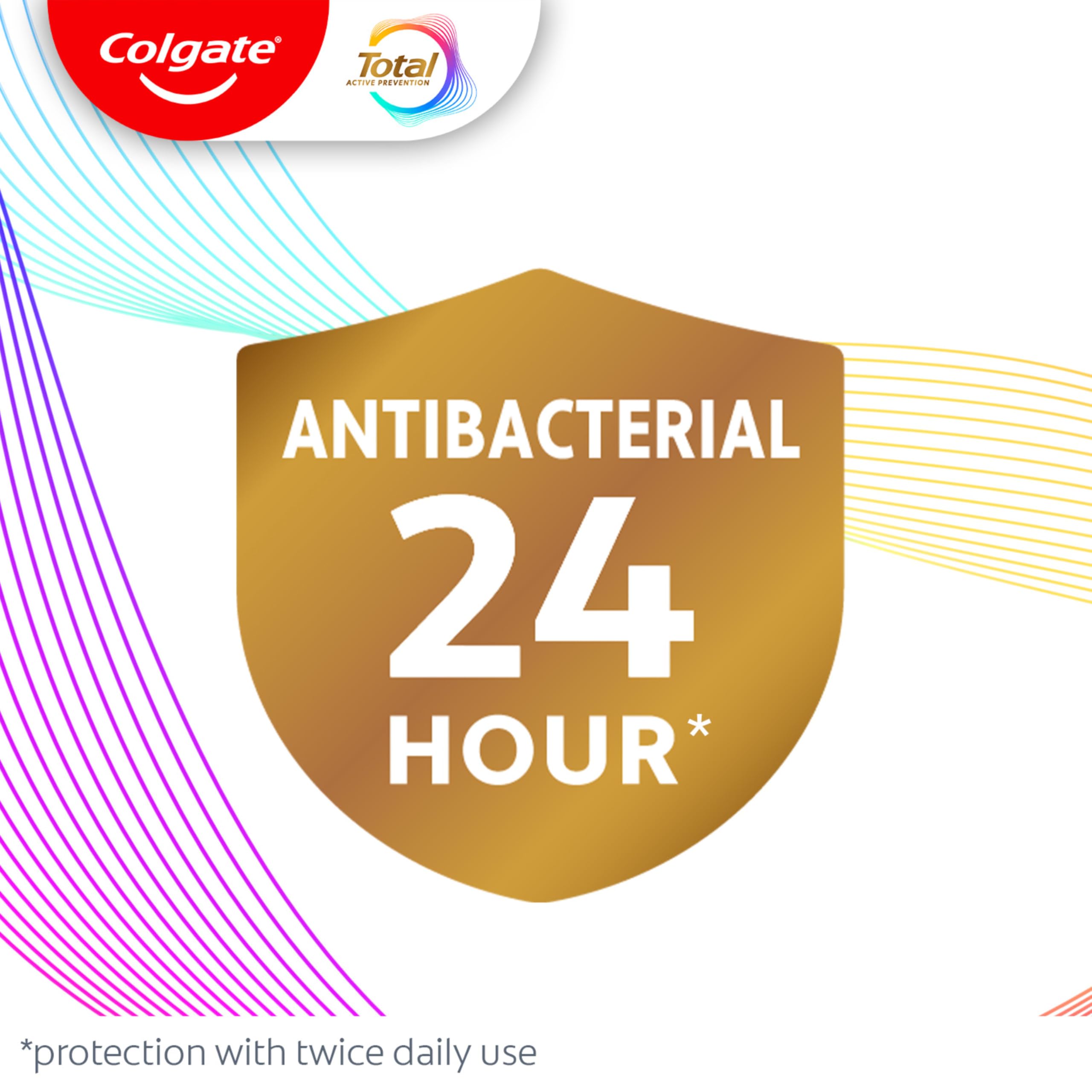 Colgate Total Alcohol Free Mouthwash – Peppermint, 1.0 L | No Alcohol, Gingivitis & Plaque Protection